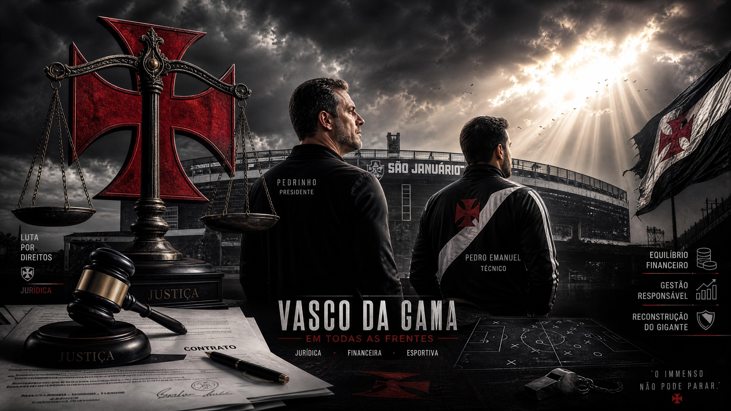 Quatro frentes, uma só guerra: o dia em que o Vasco tentou resolver um ano inteiro em uma tarde