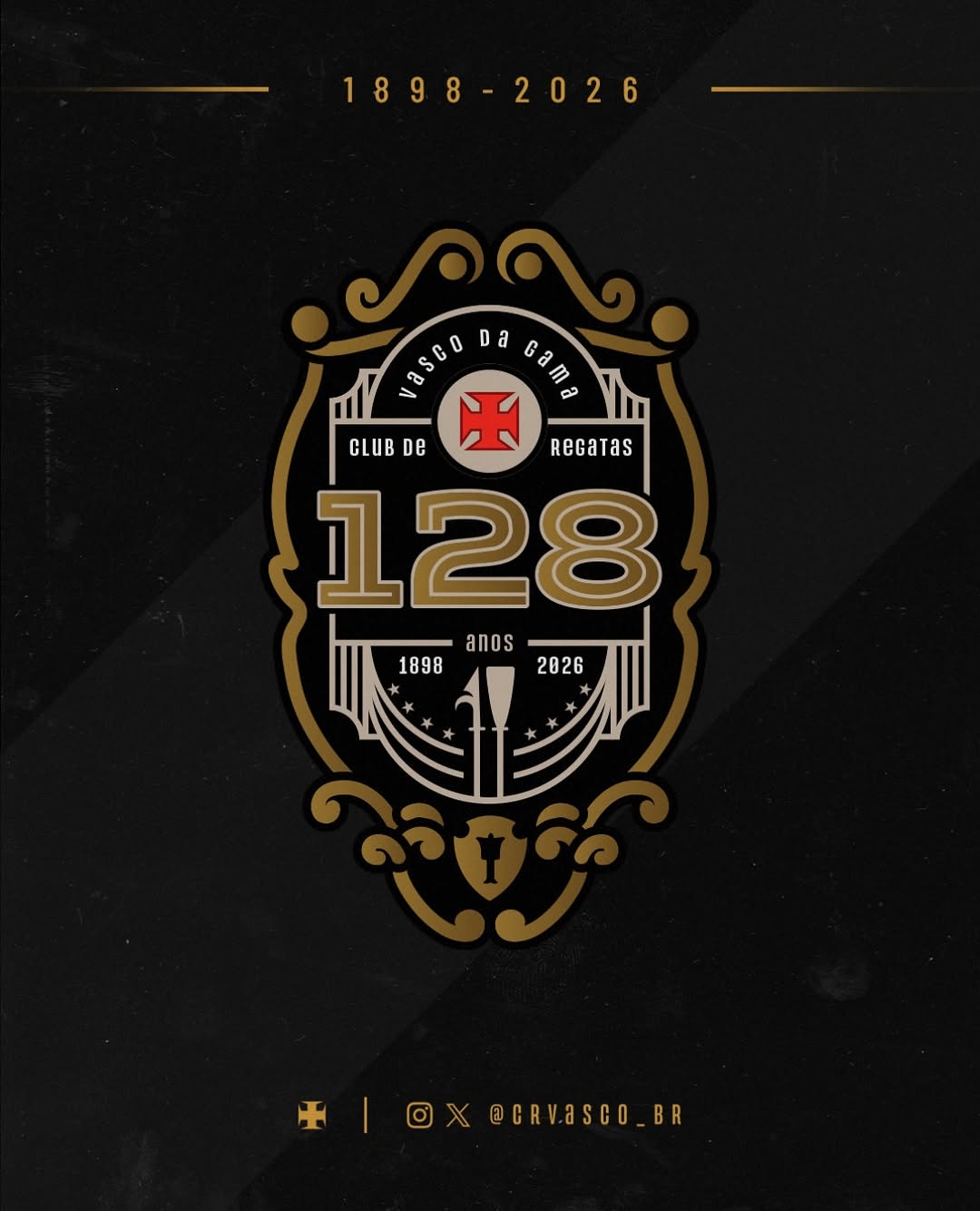 Veja o logo comemorativo dos 128 anos do Vasco