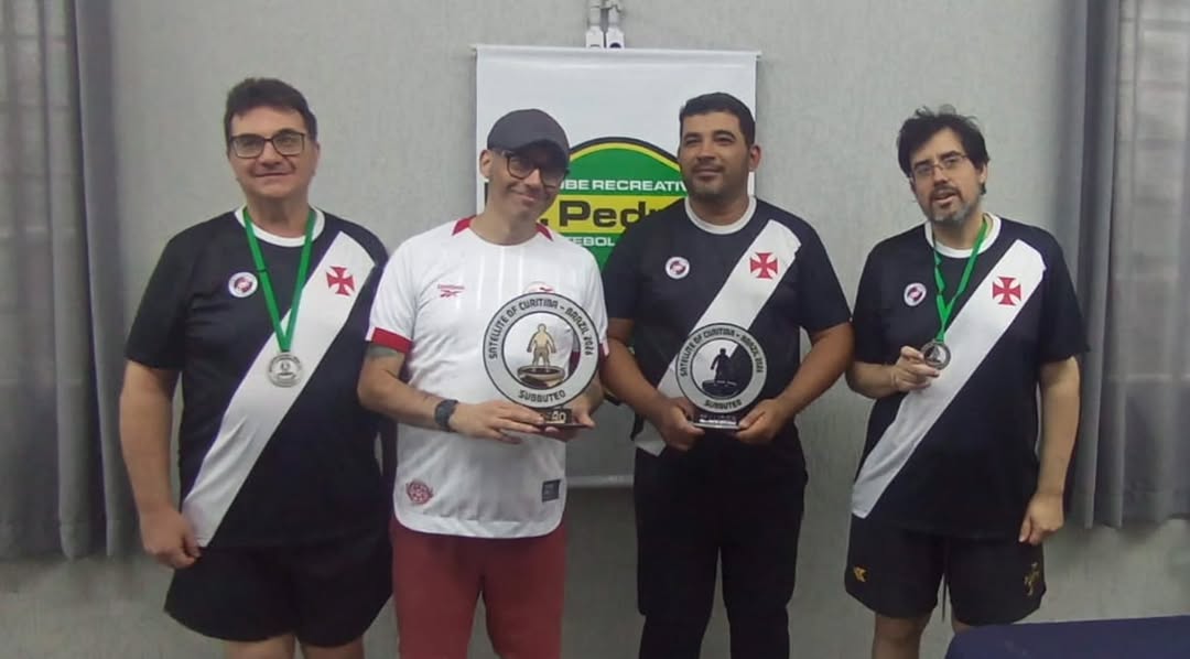 Futmesa: Vascaínos ficam em 2º, 3º e 4º lugar no Satélite de Curitiba de Subbuteo